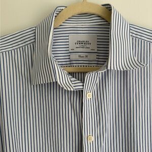 Charles Tyrwhitt Blue Striped Men's Shirt